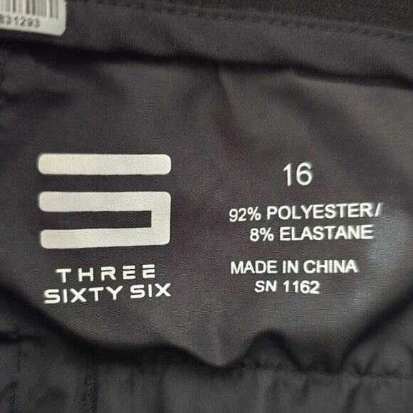 Three Sixty Six Quick Dry Ankle Length Golf Pants in Black Sz 16 - Picture 7 of 9